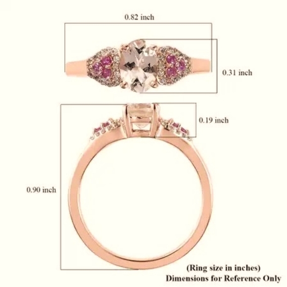 Marropino Morganite and Multigemstone in Vermeil Rose Gold over Sterling - Picture 4 of 6